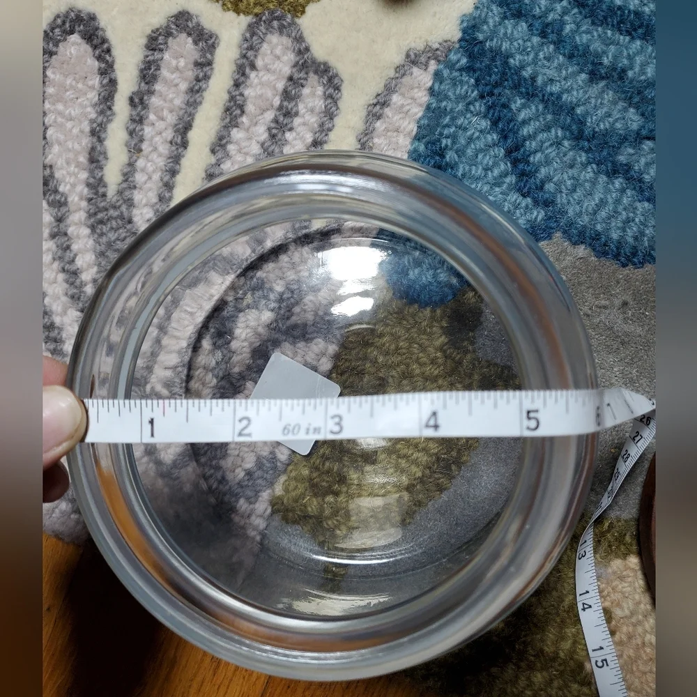 Glass Storage Jar with Acacia Wood Lid